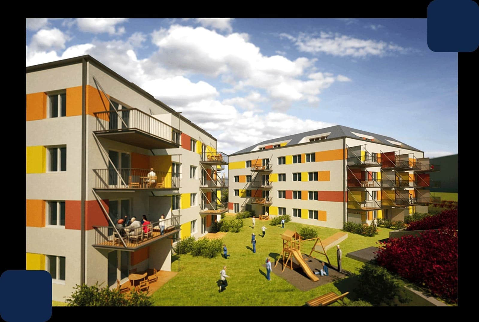 Napraforgó Lakópark design visualization