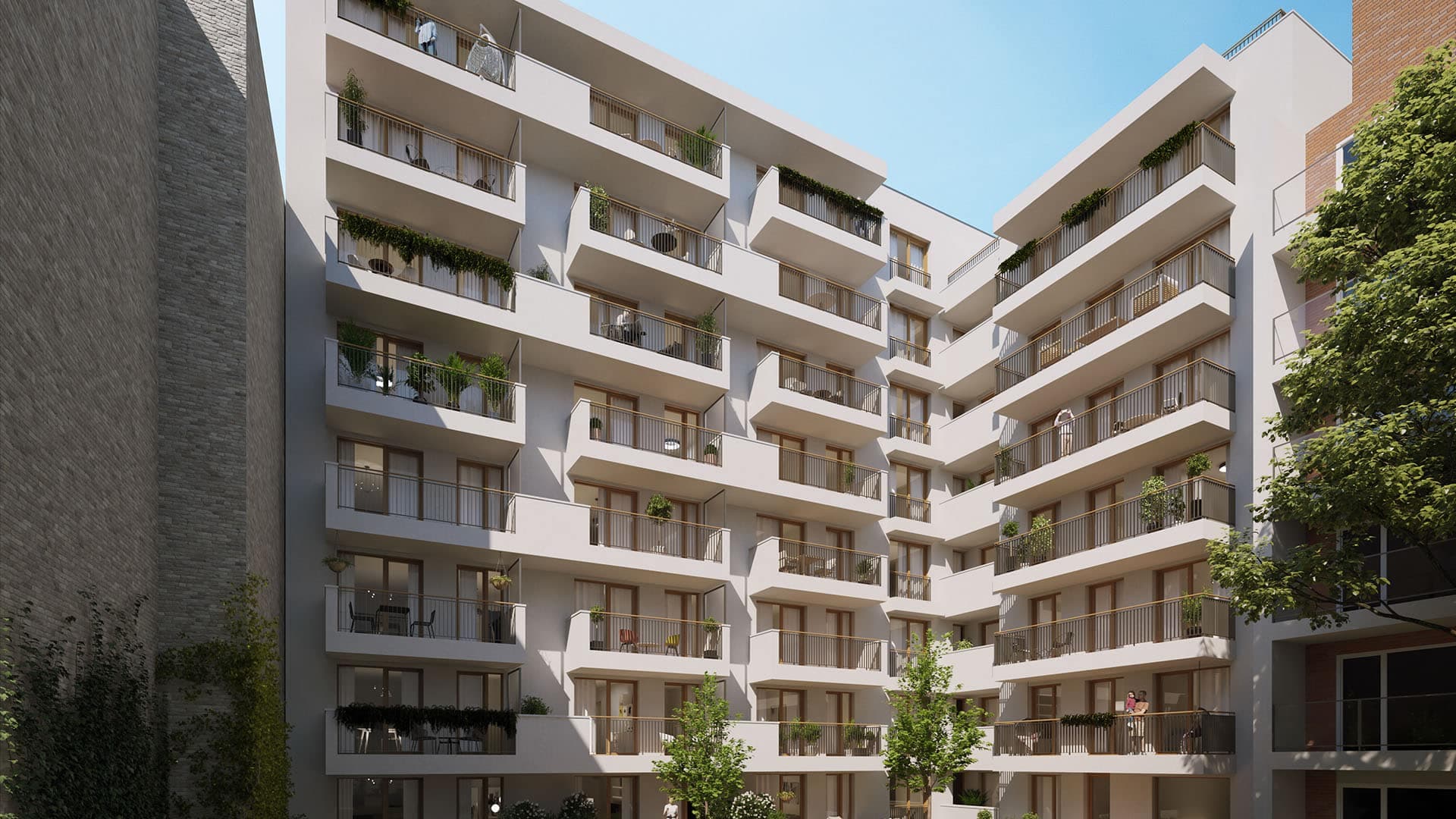 MARA Residence exterior render in Ferencváros